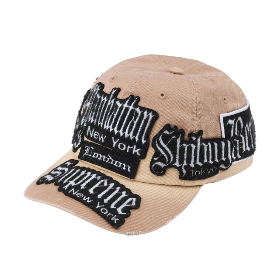 SUPREME SS26 CITY PATCHES 6-PANEL HAT BLACK NAVY KHAKI | eBay