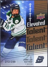 JAMIE LEE RATTRAY 2024-25 UD PWHL GOLD ELEVATED TALENT Boston Fleet - #'d/299