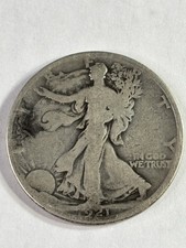 1921-D 50C Walking Liberty Silver Half Dollar RARE KEY DATE 90% Silver