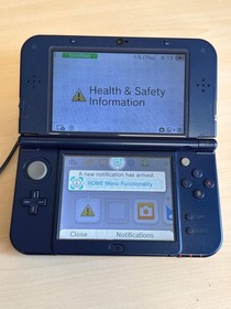 New Nintendo 3DS XL LL RED-001 Blue Handheld Console