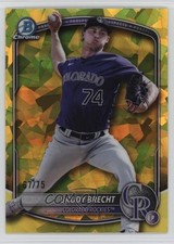 2025 Bowman Chrome Draft Sapphire Edition Yellow 67/75 Brody Brecht 1h6j