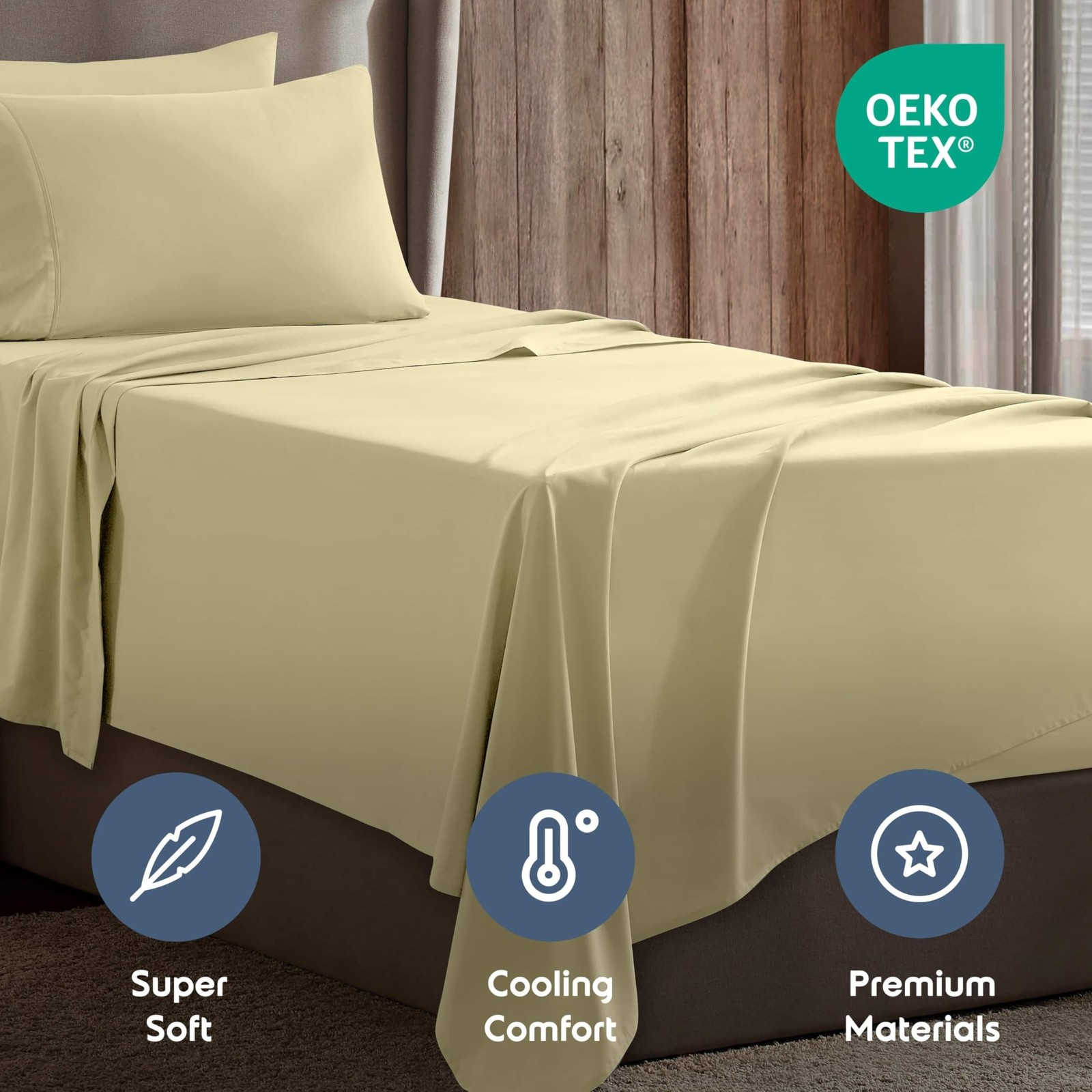 Nestl Twin XL Sheet Set - College Dorm Size - Luxury 1800 Ultra-Soft Microfib...