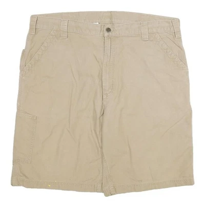 CARHARTT Hommes Short Beige Décontracté Coton Blend 3XL W38 Travail Charpentier - Photo 1/4