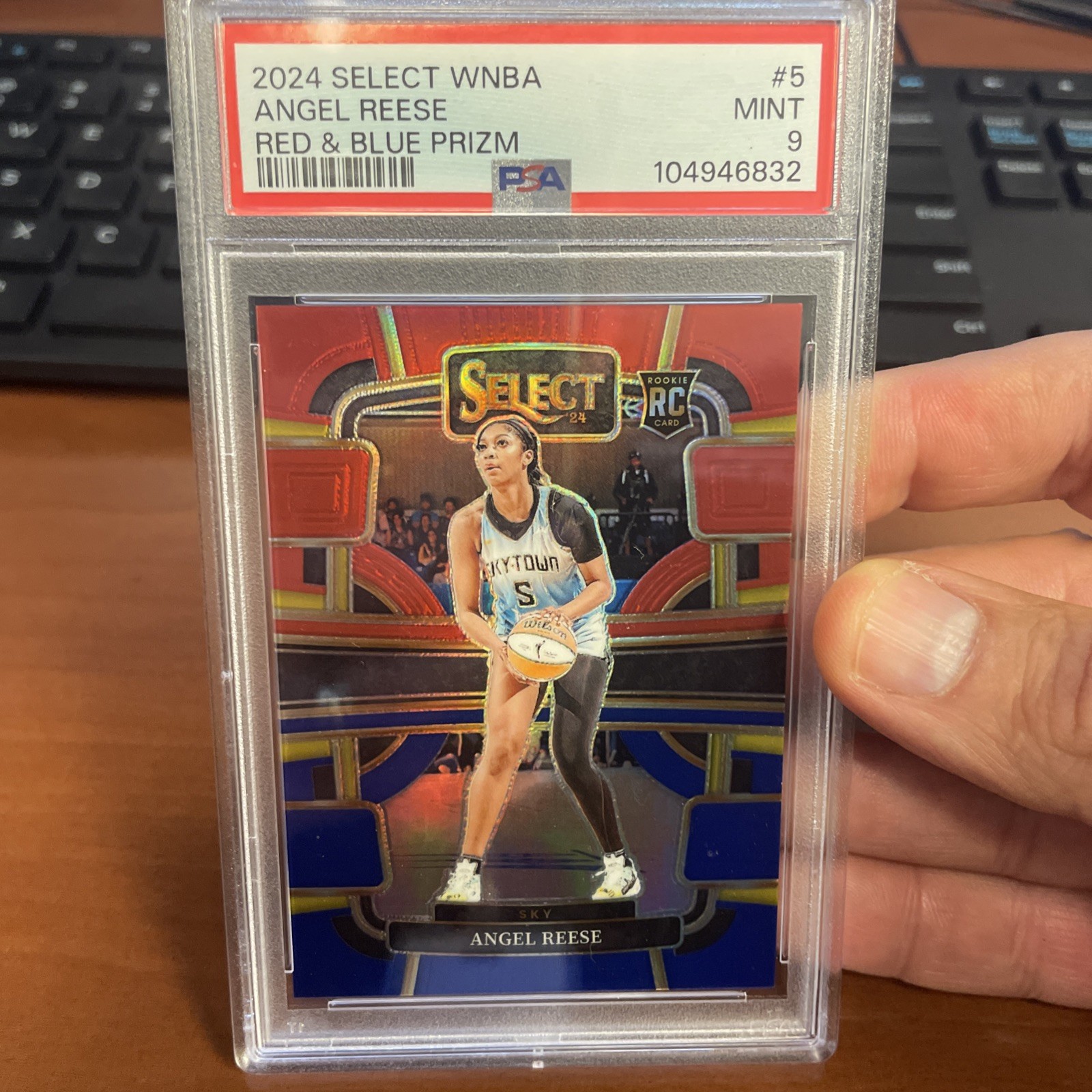 2024 Select WNBA - Concourse Angel Reese #5 Red & Blue Prizm /399 (RC)🔥📈PSA 9