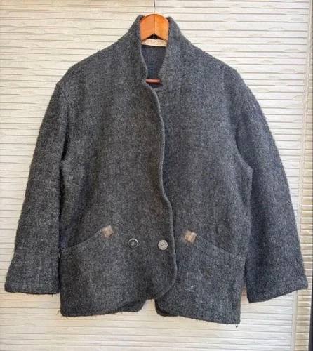 ISSEY MIYAKE Men's Vintage 80s Wool Knit Jacket Size L Shawl Collar #FJ ACB image 2