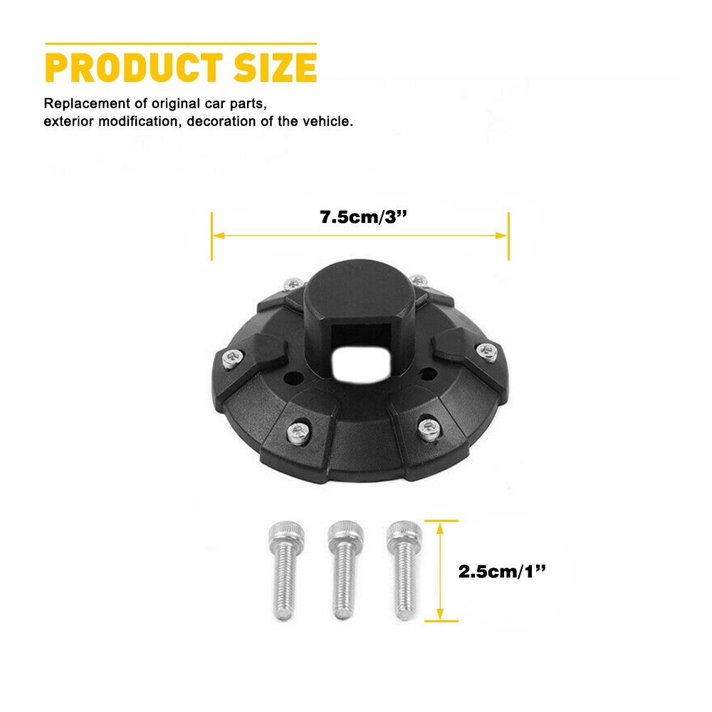 2Set Antenna Cover Base Replacement For Jeep TJ Wrangler JK JL JLU Black 1997-20 thumbnail 8