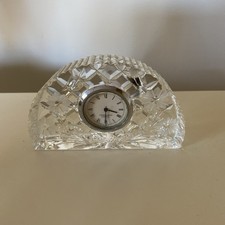 Beautiful Edinburgh Crystal Clock. Catches Light Beautifully. Pristine Cond