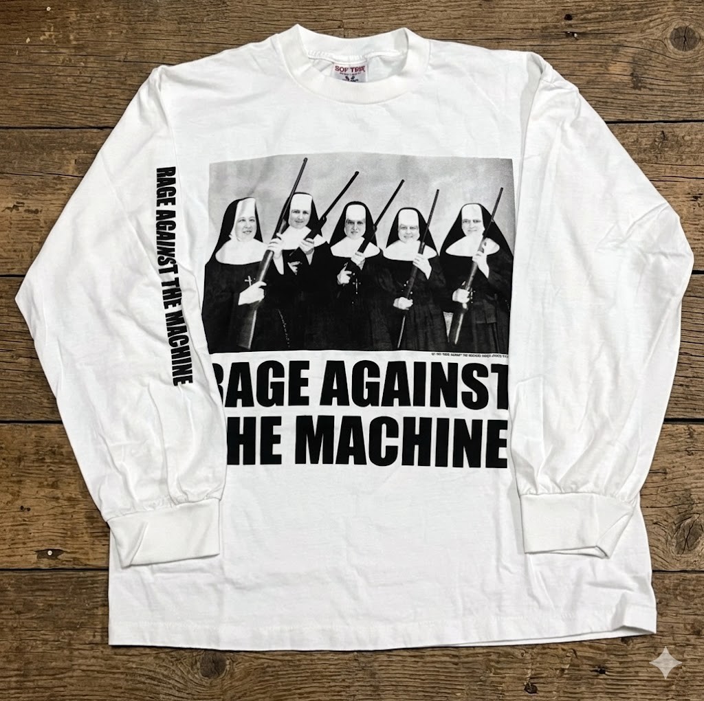 Vintage Rage Against The Machine Nuns With Guns Long Sleeve XL T-Shirt REPRINT