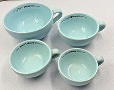 Anthropologie Ceramic Sky Blue Measuring Cup Set 1/4C - 1 C