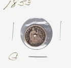 1853 seated liberty silver half dime good