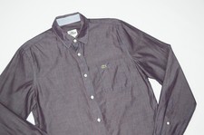 Vintage Lacoste Striped Cotton Shirt Size 38 Made in France