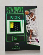 2024-25 NOIR CODY WILLIAMS New Wave Holo Green SP Prime Patch Rookie Jersey /49