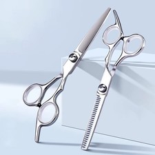 Stainless Steel Hair Scissors Set, Cutting Thinning Shears for Salon  Home Use