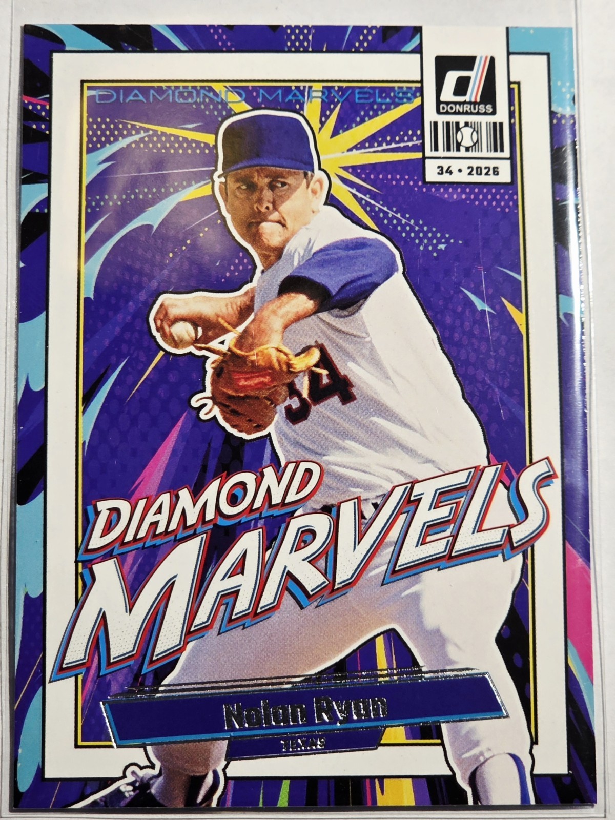 2026 Panini Donruss Nolan Ryan Diamond Marvels Insert #2 Texas Rangers