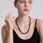 20 Inch Genuine 8-9mm ROUND Black Pearl Necklace Cultured Freshwater — photo 3