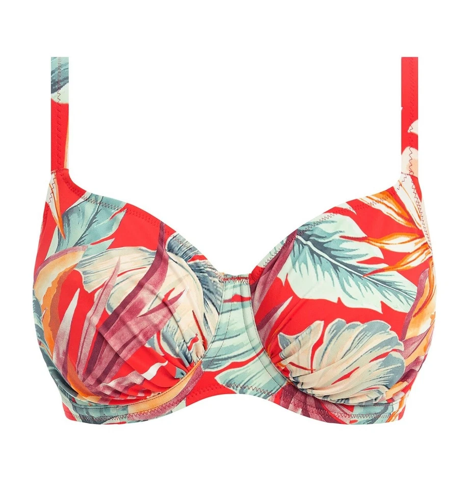 Top de bikini Fantasie Bamboo Grove chile caliente talla 40DD con aros copa completa 501601 Foto 3 de 4