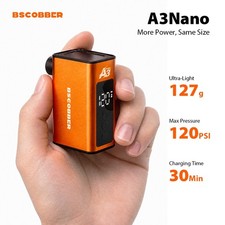 BSCOBBER Electric bike Pump A3nano 120 PSI portable Tire Inflator