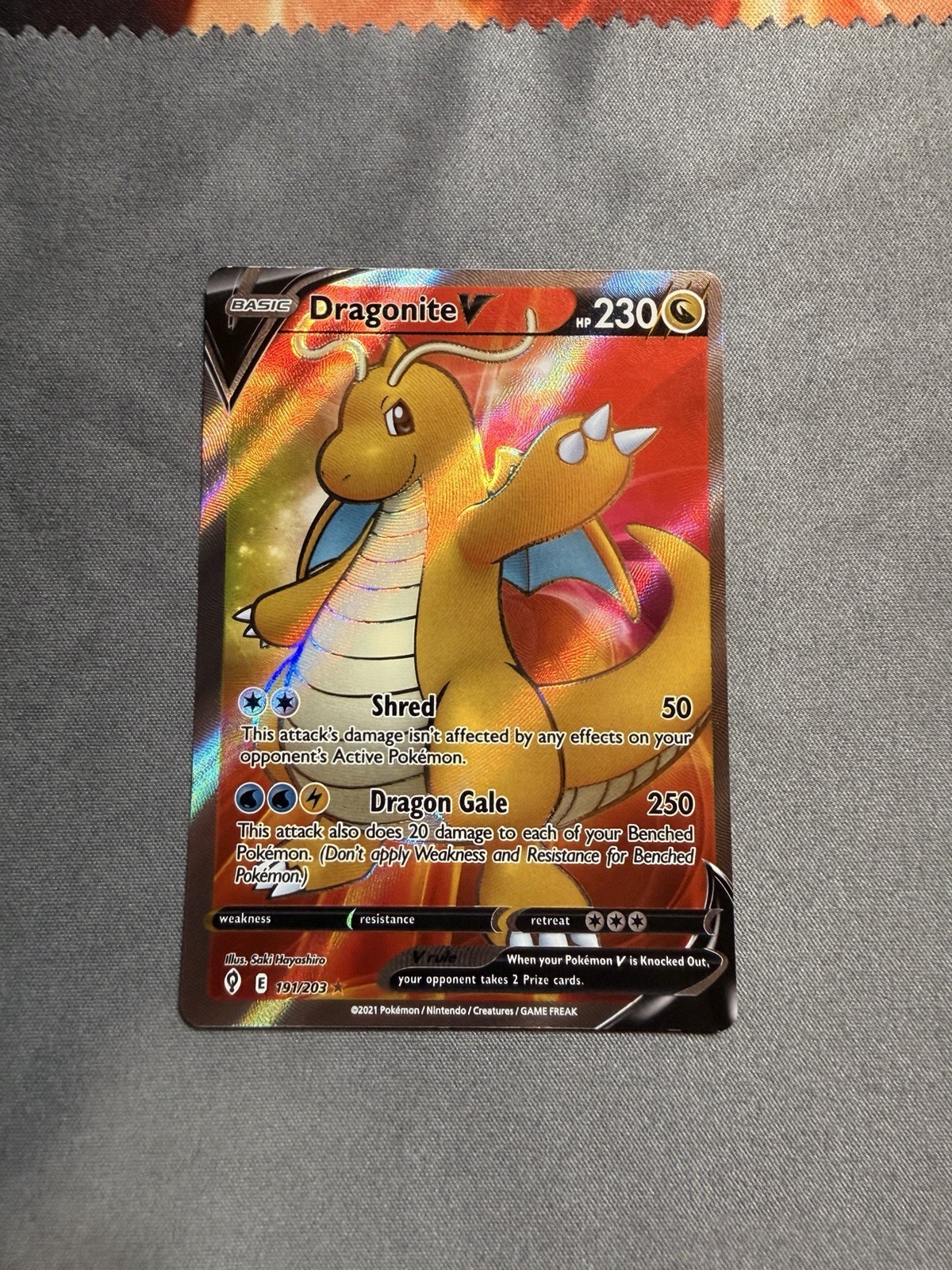 Dragonite V 191/203 Evolving Skies Full Art Holo Ultra Rare NM 💎 