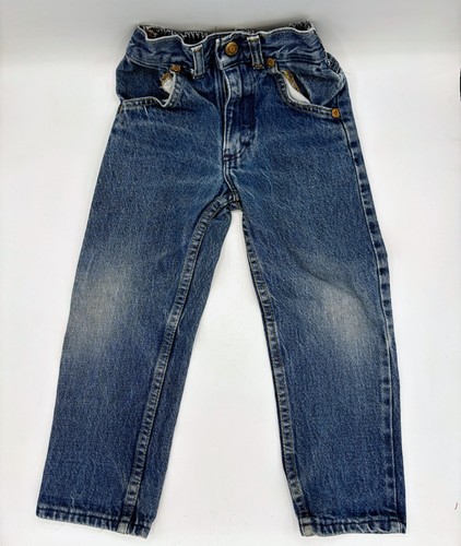 Vintage Osh Kosh B'Gosh Children's Jeans Size 4S Elastic Waistband Snap 1980s