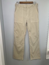 Nili Lotan Jenna Cotton Khaki Full Length Straight Leg Pants Size 6