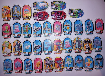 Original Nintendo Pokemon Mezastar Sammlung 38 Discs Tokens Chips Tags Holo