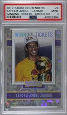 2017 Contenders Winning Tickets Cracked Ice 8/25 Kareem Abdul-Jabbar PSA 9 y8a
