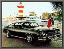 1974 Amc Matador Coupe Black Toolbox - Refrigerator Magnet 42 Mil