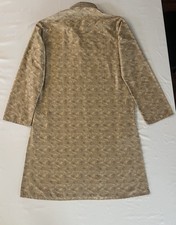 LUBNAN Men's Kurta Panjabi Sz 42 Us L Gold Embroidered Indian Pakistani Wedding