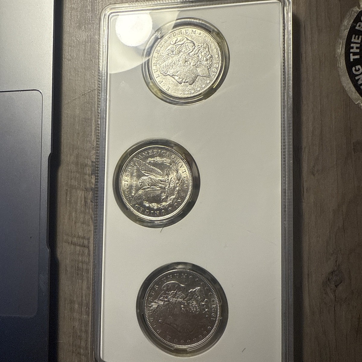 1921-2021 Morgan Silver Dollar 3-Coin Set (P,D,S) 100th