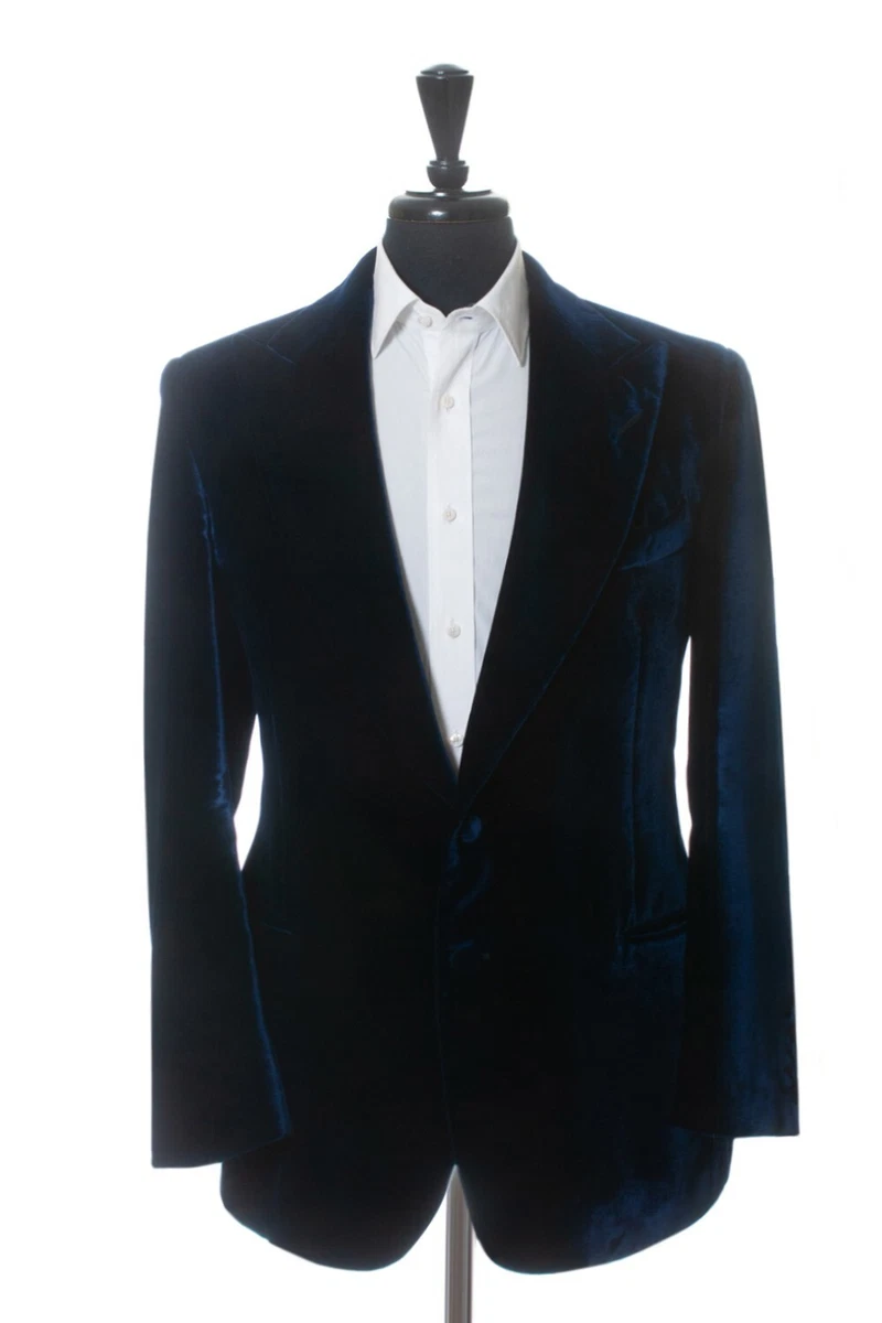 Tom ford top blue velvet jacket