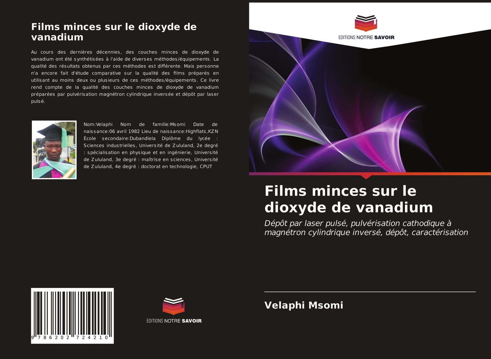 Thumbnail - Films Minces Sur Le Dioxyde De Vanadium Velaphi Msomi Taschenbuch