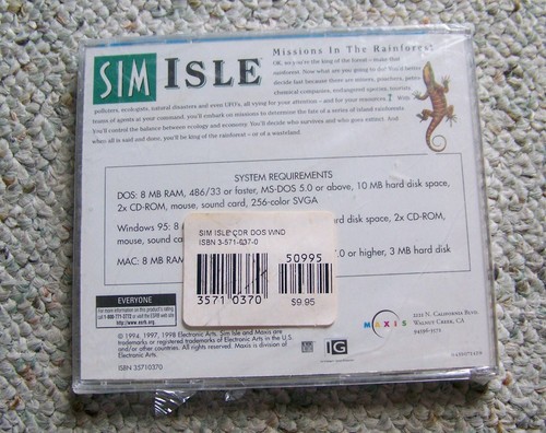 SIM Isle: Missions in the Rainforest PC Windows 95/DOS/MAC Factory Sealed - Picture 2 of 3