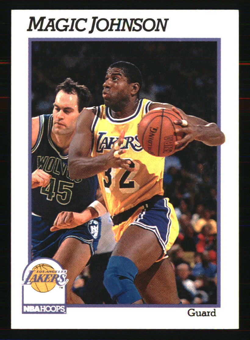 Earvin Magic Johnson Jr. 1991 Hoops #101 Basketball Card