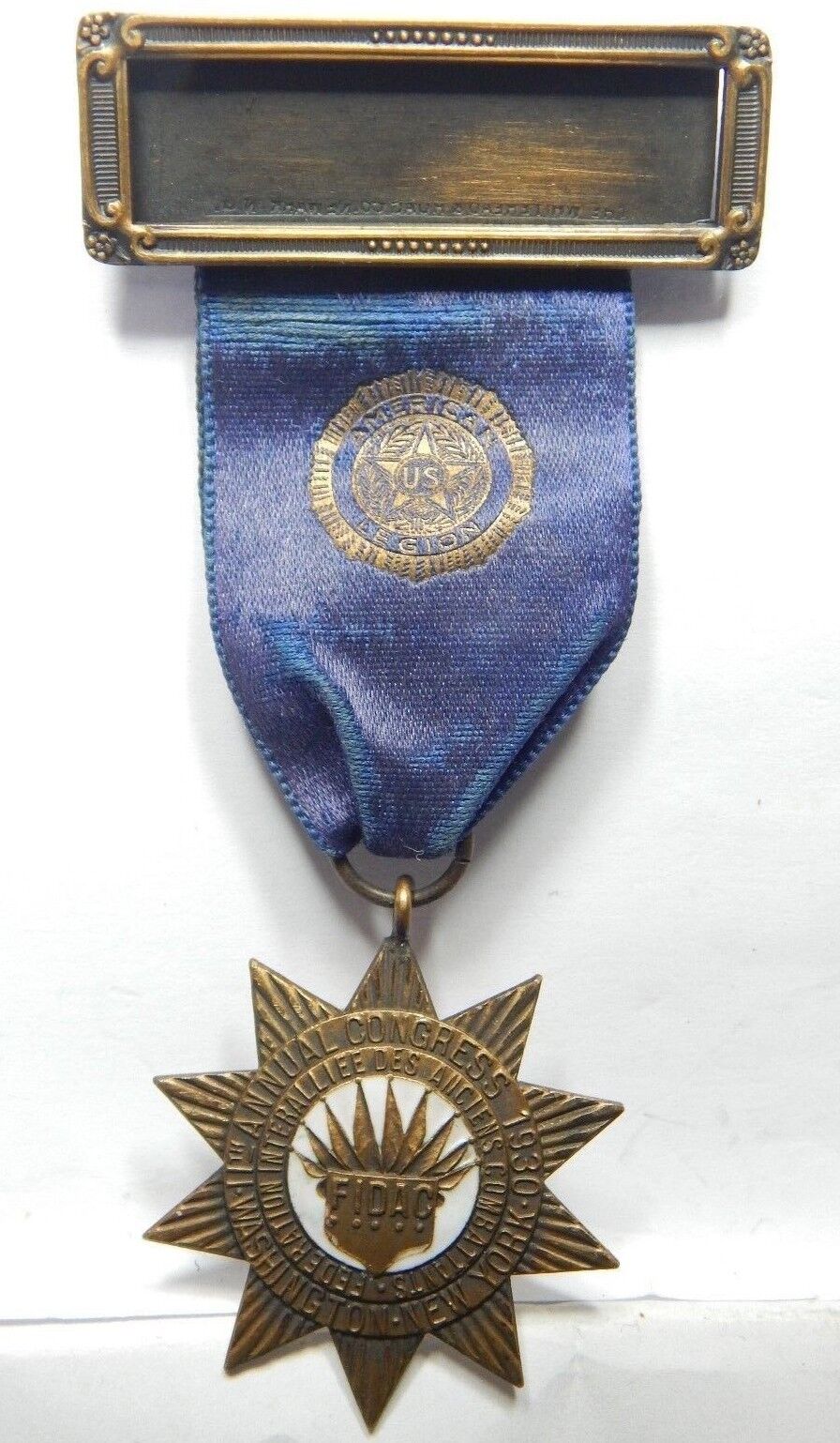 F.I.D.A.C. (Federation Interallie des Anciens Combattants) american legion Medal