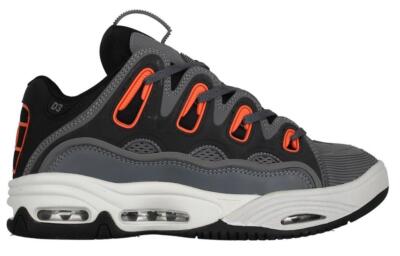 Osiris D3 2001 Charcoal Orange Black Mens Skate Trainers Shoes