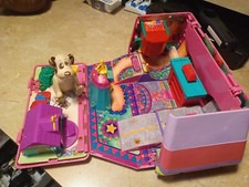 Vintage 1995 Pound Puppies Van Bus Circus Playground Puppy Play Set