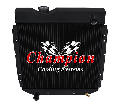 Atom Champion 2 Row Black Finish Radiator for 1960 - 1965 Ford Falcon L6 Engine