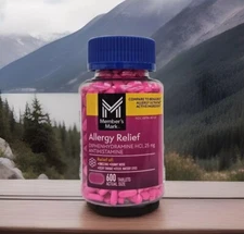 Member’s Mark Allergy Medication 600 Tabs 25mg ~ Compare 2 Benadryl-Expire 2028