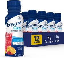 Ensure Clear Mixed Fruit Protein Drink Pack of 12 8g Protein 15 Vitamins