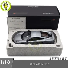 1/18 McLaren MP4-12C 12C Autoart 76007 Silver Diecast Model Car Friends Gifts
