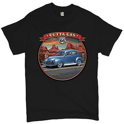 #ad Outta Gas on Route 66 T shirt The Mother Road Retro Vintage Men#x27;s Tee $20.95