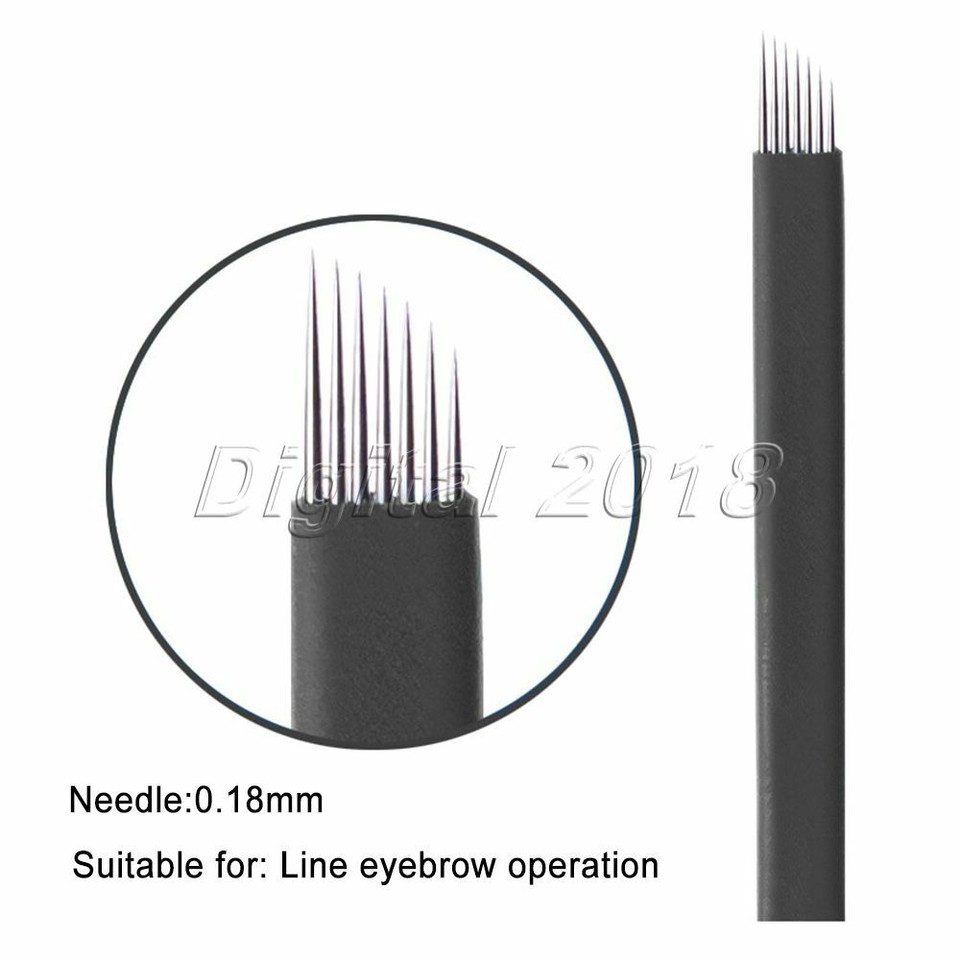 100pc 0.18mm Microblading Tattoo Needles For Permanent Makeup Manual ...