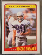 Steve Largent 1988 Topps 1987 Record Breakers  #3 Seattle Seahawks NFL Vintage