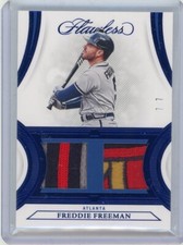2022 Panini Flawless Dual Patch Relic #DP-FF Freddie Freeman No 7 of 7