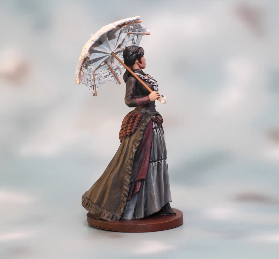 ⭐Estatuilla 3D miniatura coleccionable de niña gótica. Plástico 54mm 1/32 PINTADO⭐ Foto 3 de 4