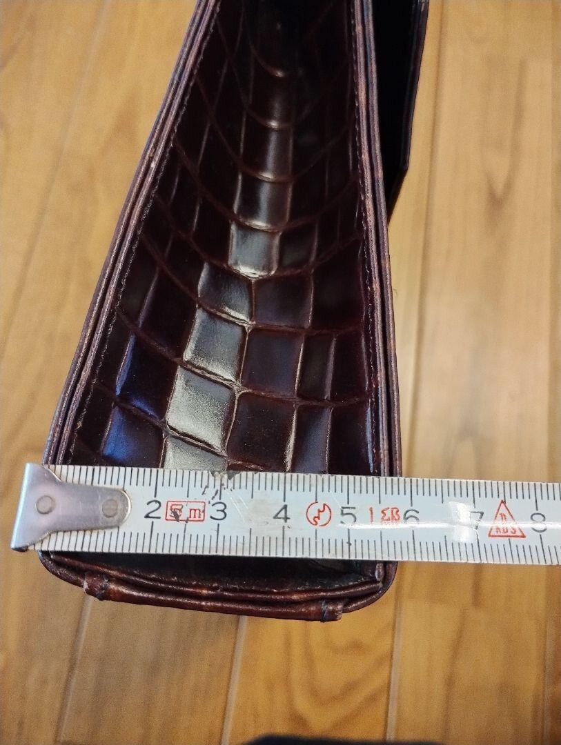 Autentica borsa a tracolla Yves Saint Laurent vintage coccodrillo in rilievo