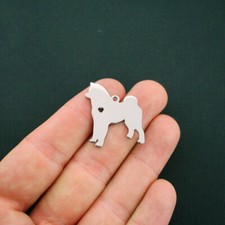 Akita Charms Stainless Steel Great As a Charm or For Stamping - MT426