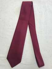 Vintage Men's Necktie Tie Skinny Burgundy Maroon