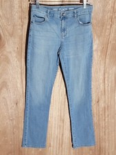 children's place girls size 14 straight stretch adjustable waist denim blue