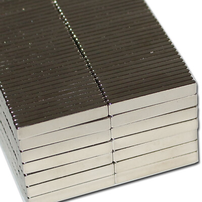 5 STARKE NEODYM MAGNETE 30x5x2 mm NdFeB N35 POWER QUADER HAFTKRAFT 1,9 KG